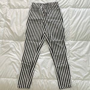 Forever 21 Black and White Striped Pants